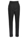 Dolce & Gabbana Turned-up Hem Tailored Trousers In Black