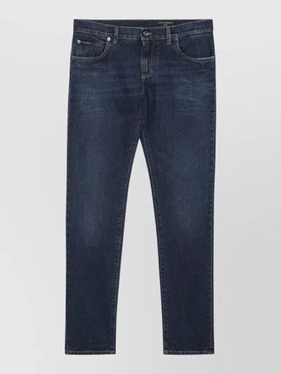 Dolce & Gabbana Tailored Trousers Belt Loops Five Pockets In Black