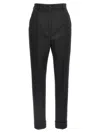 Dolce & Gabbana Turned-up Hem Tailored Trousers In Black