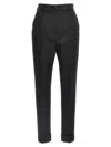 Dolce & Gabbana Turned-up Hem Tailored Trousers In Black
