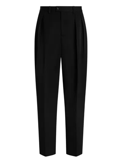 Dolce & Gabbana Tailored Trousers With Pleats And Side Pockets In Black