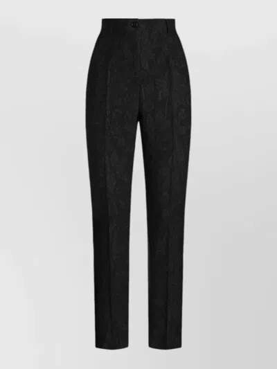 Dolce & Gabbana Tailored Trousers Slim Fit Floral Pattern In Animal Print
