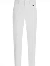 Dolce & Gabbana Tailored Stretch Cotton Gabardine Trousers With Pockets In White