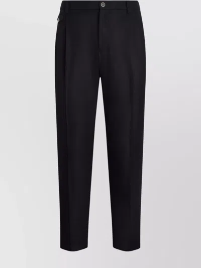 DOLCE & GABBANA TAILORED TROUSERS WITH STYLISH ACCENTS