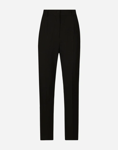 Dolce & Gabbana Tailored Twill Pants In Black