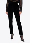 Dolce & Gabbana Tailored Velvet Tuxedo Pants In Black