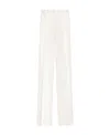 Dolce & Gabbana Double Crepe Flare Pants White In White