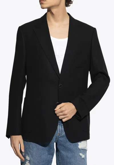 Dolce & Gabbana Tailored Wool Blazer In Black