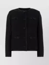 Dolce & Gabbana Tailored Wool Blend Blazer With Satin Trim In Black