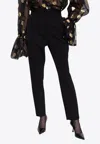 Dolce & Gabbana Tailored Wool Gabardine Tuxedo Pants In Black