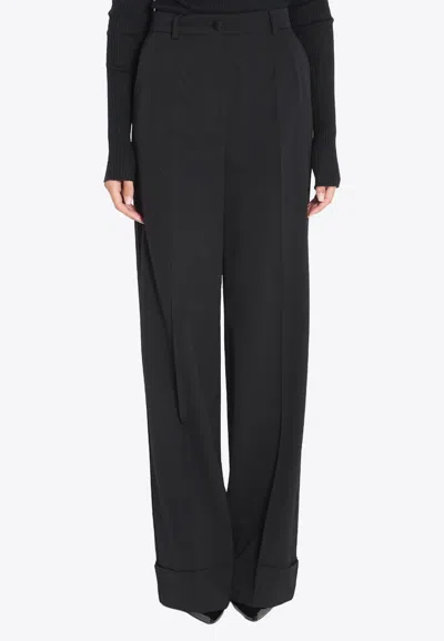 Dolce & Gabbana Tailored Wool Pants In Black
