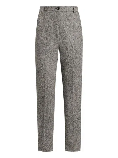 Dolce & Gabbana Tailored Wool Trousers In Black