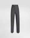 Dolce & Gabbana Pressed Crease Straight Leg Trousers In Grey