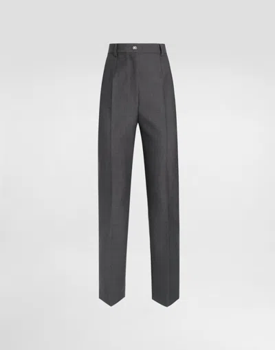 DOLCE & GABBANA TAILORED WOOLEN PANTS