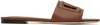 Dolce & Gabbana Tan Calfskin 'dg' Logo Sandals In 81236 Marrone Chiaro