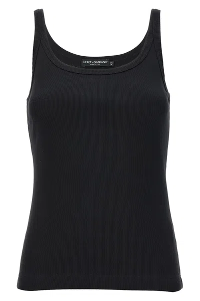 Dolce & Gabbana Tank Top - Back Logo Detail In Black