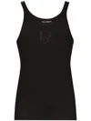 Dolce & Gabbana 'tank Top With Dg Embroidery In Black  