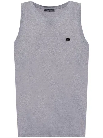 Dolce & Gabbana Tank Top Clothing In Grey