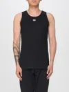 Dolce & Gabbana Ribbed Cotton Tank Top With Round Neckline In Black