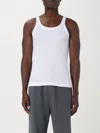 Dolce & Gabbana Dolce&gabbana White Ribbed Cotton Tank Top In Weiss
