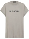 Dolce & Gabbana Logo-print Cotton T-shirt In Gray