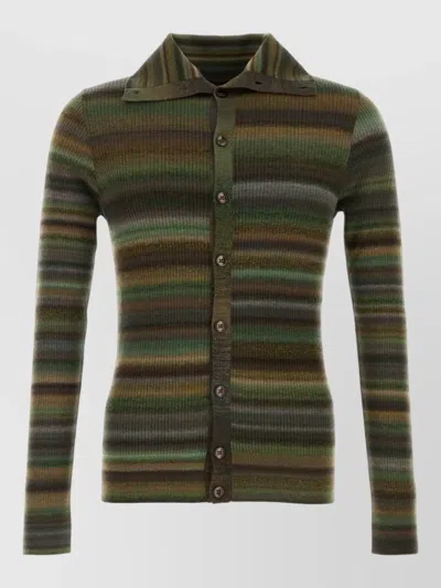 Dolce & Gabbana 3x2 Rib Knitwear Sweater For Men In Green
