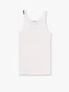 Dolce & Gabbana Classic Fit Cotton Blend Tank Top With Ribbed Texture In White