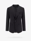 Dolce & Gabbana Logo-embroidered Single-breasted Blazer In Black