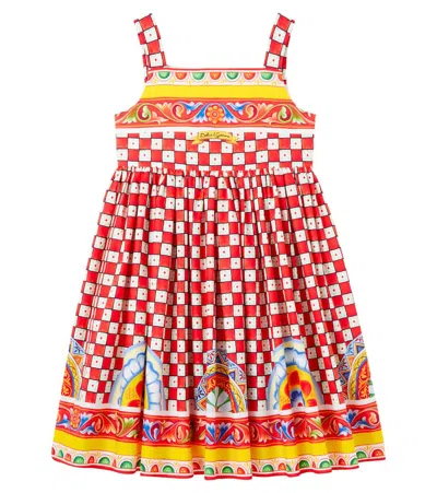 Dolce & Gabbana Kids' Kleid Taormina Aus Baumwolle