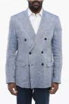 Dolce & Gabbana Taormina Double-breasted Unlined Pure Linen Blazer