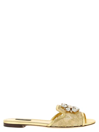Dolce & Gabbana Taormina Flat In Gold