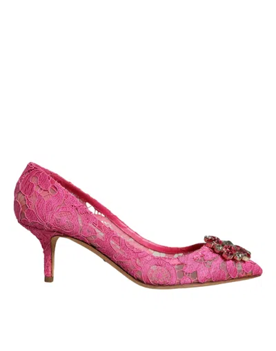 Dolce & Gabbana Fuchsia Polyamide Heeled Shoes In Pink