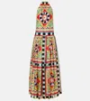 Dolce & Gabbana Taormina Printed Halterneck Silk Gown