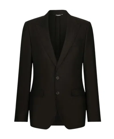 Dolce & Gabbana Taormina Single-breasted Blazer In Black