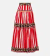 Dolce & Gabbana Taormina Striped Cotton Maxi Skirt In Multi