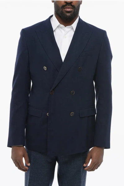 Dolce & Gabbana Taormina Unlined Light Wool Blazer With Double-breasted Desi