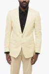 Dolce & Gabbana Taormina Unlined Linen Blend Blazer With Peak Lapel