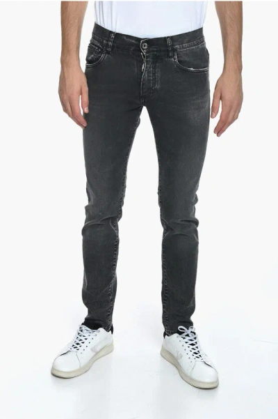 Dolce & Gabbana Tapered-fit Denims With Stone-washed Effect 16cm In Black