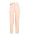 Dolce & Gabbana Tapered High-waisted Trousers In Nude