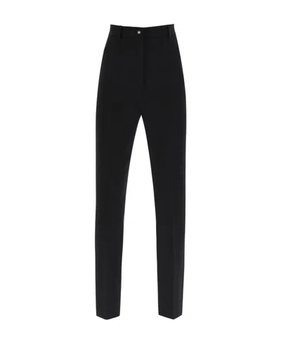Dolce & Gabbana Tapered Tailored Trousers In Black