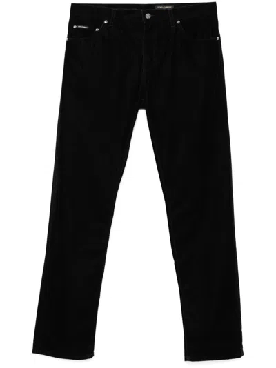Dolce & Gabbana Tapered Trousers In Black