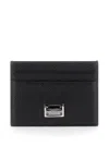 Dolce & Gabbana Black Dauphine Calfskin Card Holder