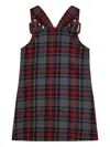 Dolce & Gabbana Tartan-check Overall Dress In Red