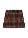 Dolce & Gabbana Checked Wool-blend Skirt In Black