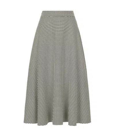 DOLCE & GABBANA DOLCE  GABBANA HOUNDSTOOTH MIDI SKIRT