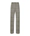 Dolce & Gabbana Tartan Check Trousers For Women In Gray