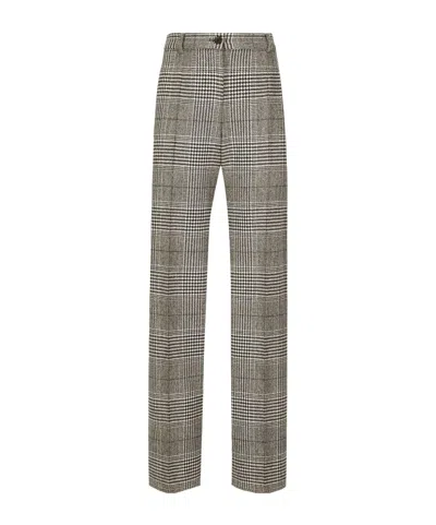 DOLCE & GABBANA DOLCE  GABBANA PLAID FLARED PANTS