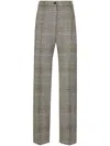 Dolce & Gabbana Tartan Check Trousers For Women In Grey