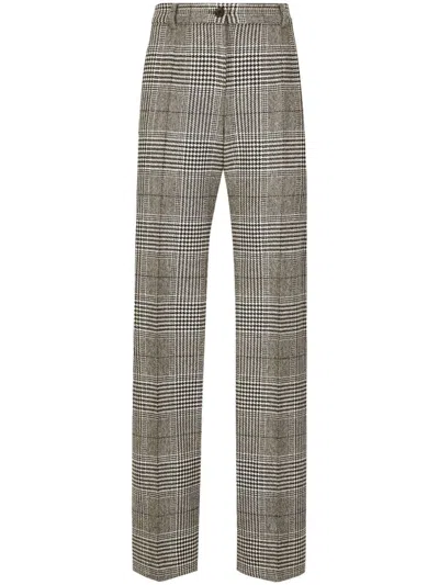 DOLCE & GABBANA TARTAN CHECK TROUSERS