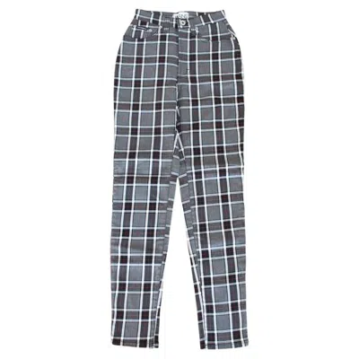 Pre-owned Dolce & Gabbana Tartan Pants Size 40 In Gray